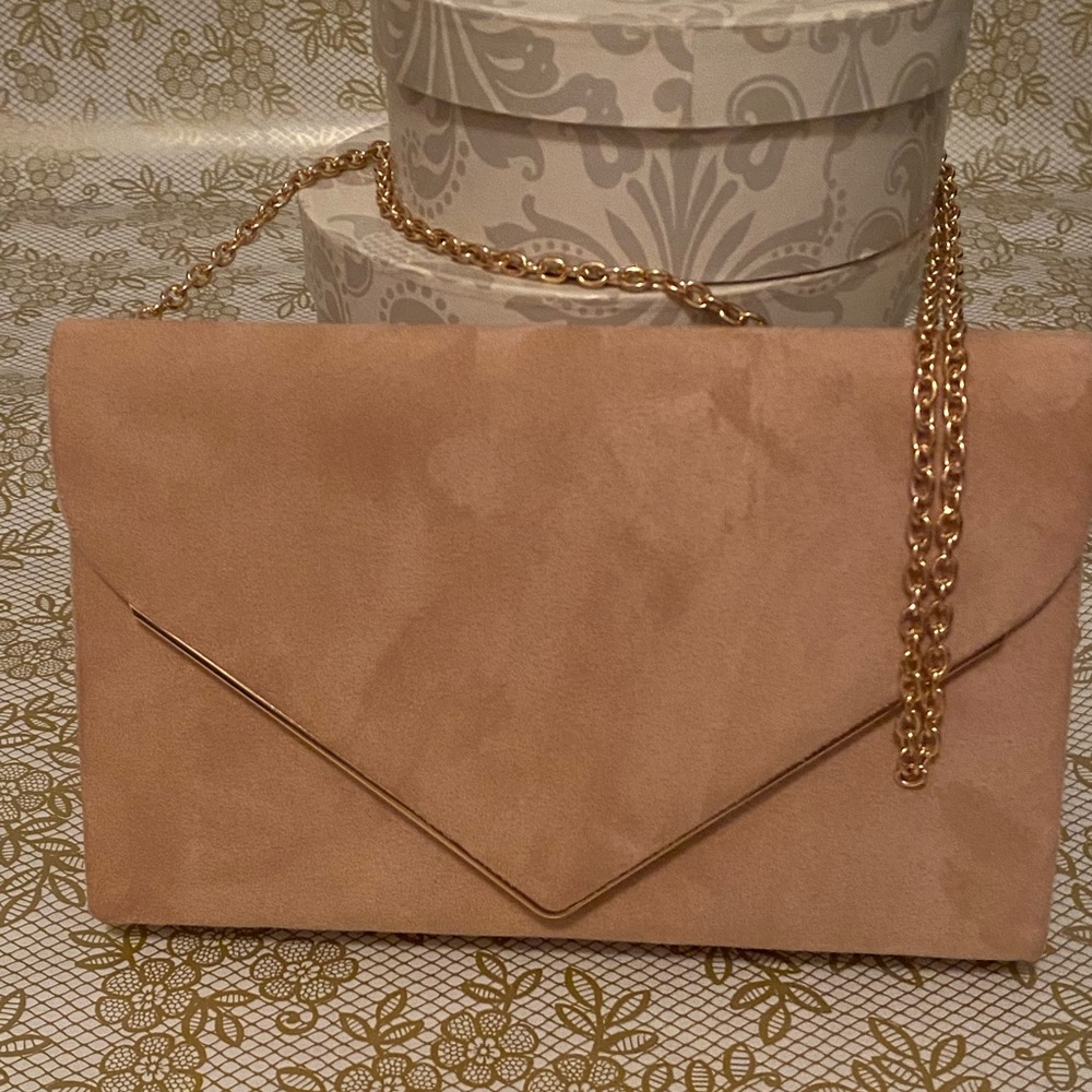 Pink Suede Crossbody